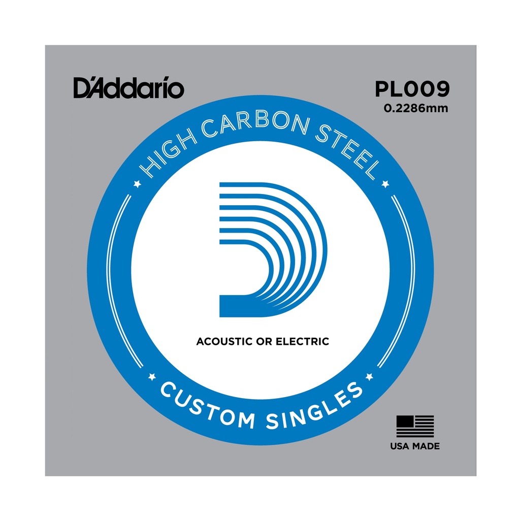 D'Addario PL009 Plain Steel Guitar Single String .009