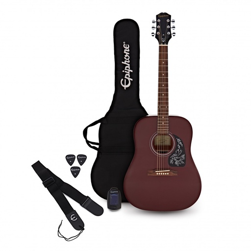 [711106049885] Epiphone Starling Acoustic Guitar Player Pack Wine Red