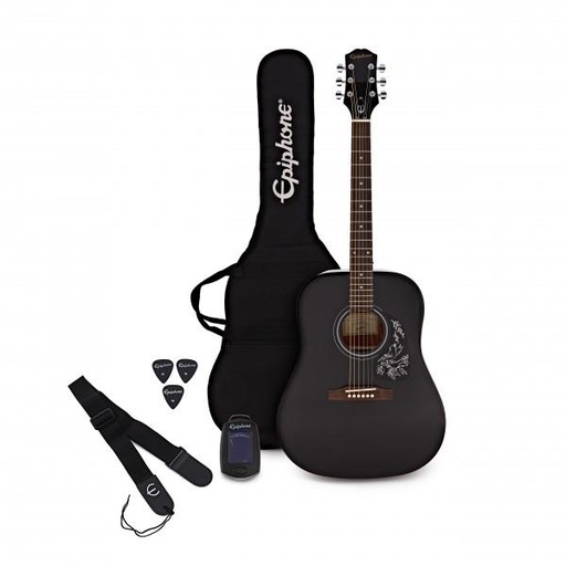 [711106049823] Epiphone Starling Acoustic Guitar Player Pack Ebony