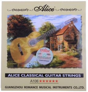 [6970379930021] [A106] 6PCS/Set ALICE Guitar Strings H.T Nylon